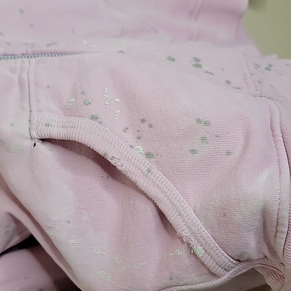 Y2K Grail | Distressed Splatter Zip Front Hoodie Sweatshirt with Skull on Back - Picture 10 of 11